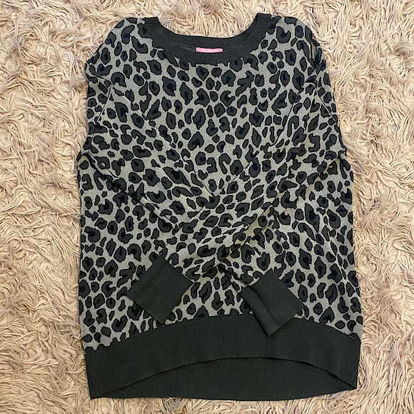 Isaac Mizrahi Sweaters - Black Cheetah Sweater